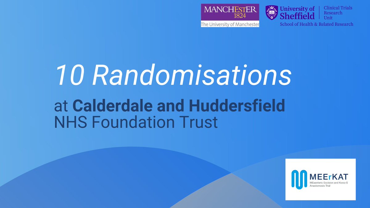 Congratulations to <a href="/CHFTNHS/">Calderdale and Huddersfield NHS Foundation Trust</a> for randomising their 10th study participant! 

Thank you to the study staff and patients who have chosen to take part. 

#CrohnsDisease #ClinicalTrials #KonoS #Mesentery