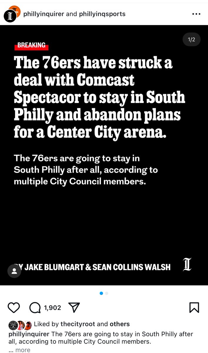 thecityroot's tweet photo. Called it…

@sixers @comcast @PhillyMayor @StreetsDept 
#sixers #philly #comcast https://t.co/nZ7yXDrCez