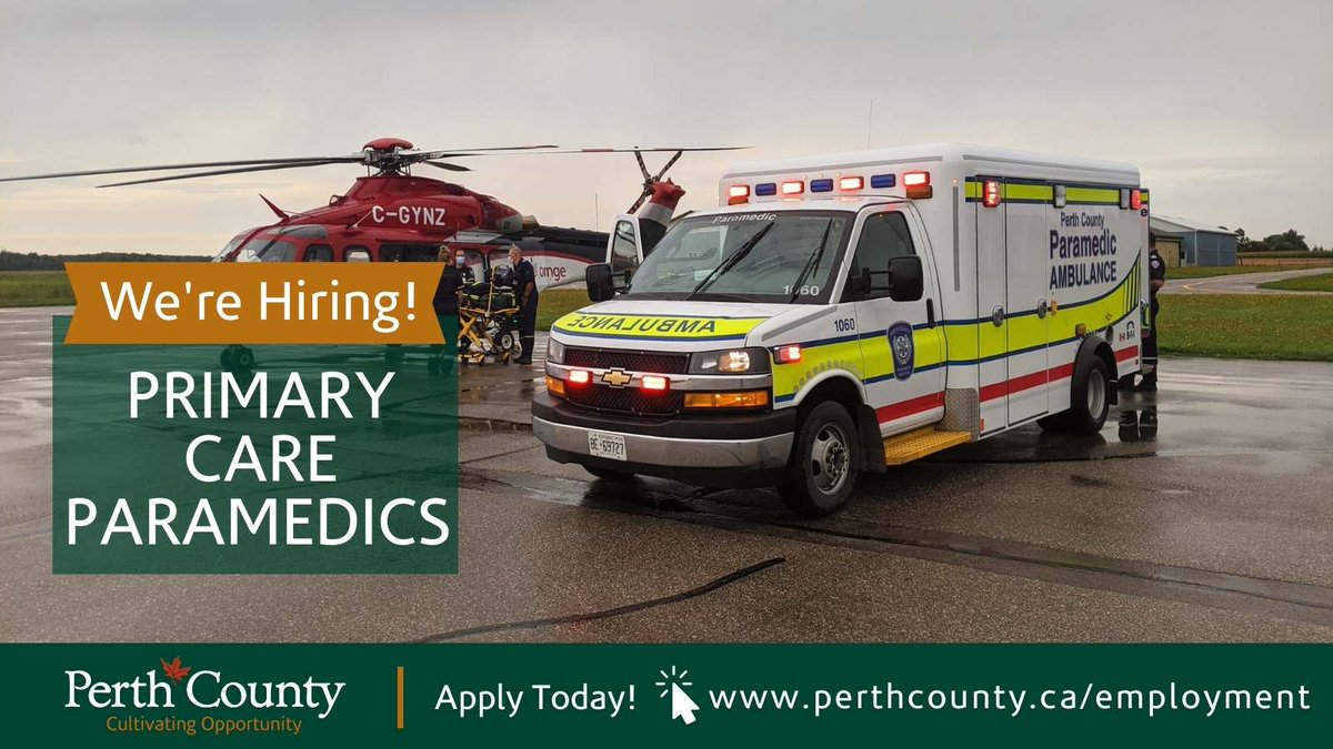 Perth County (@perthcounty) on Twitter photo 📣News Release: Annual Perth County Paramedic Recruitment Now Open! Starting today, <a href="/PerthCoMedics/">Perth County Paramedic Services</a> are accepting applications for 15 new members to join the team!
Full story: perthcounty.ca/news 📣News Release: Annual Perth County Paramedic Recruitment Now Open! Starting today, <a href="/PerthCoMedics/">Perth County Paramedic Services</a> are accepting applications for 15 new members to join the team!
Full story: perthcounty.ca/news