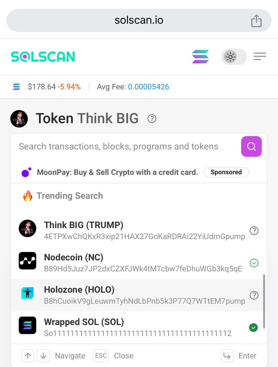 Trending on Solscan. 

THINK BIG!

solscan.io/token/4ETPXwCh…