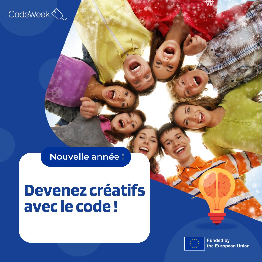 🎉 Bonne année 2025 à tous !
Et si cette année vous vous lanciez dans l'enseignement du code ? 💻
L’#EUCodeWeek est l'occasion idéale pour initier vos élèves à la programmation, du primaire au lycée.  codeweek.eu

#Code #Education #Technologie #Innovation