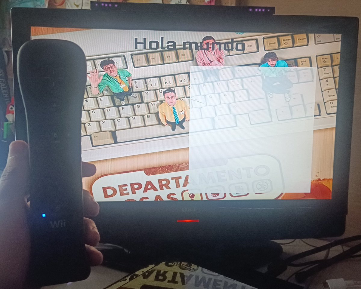 como ya dudo mucho que vaya a sacar esto para delante, dejo aquí una fotito de este verano cuando intenté hacer una app de dpto cosas para la wii (sin tener ni idea de lo que estaba haciendo)
