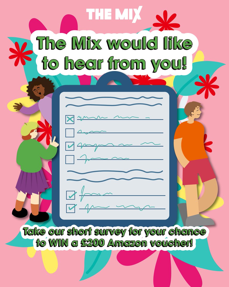 The Mix (@themixuk) on Twitter photo 📣Your voice matters! 
Every year, we at The Mix love hearing from YOU—because your experiences help us understand what young people are facing, who’s using our services, and how we can make them even better🚀
Share your thoughts and feedback in our super-short anonymous 📣Your voice matters! 
Every year, we at The Mix love hearing from YOU—because your experiences help us understand what young people are facing, who’s using our services, and how we can make them even better🚀
Share your thoughts and feedback in our super-short anonymous