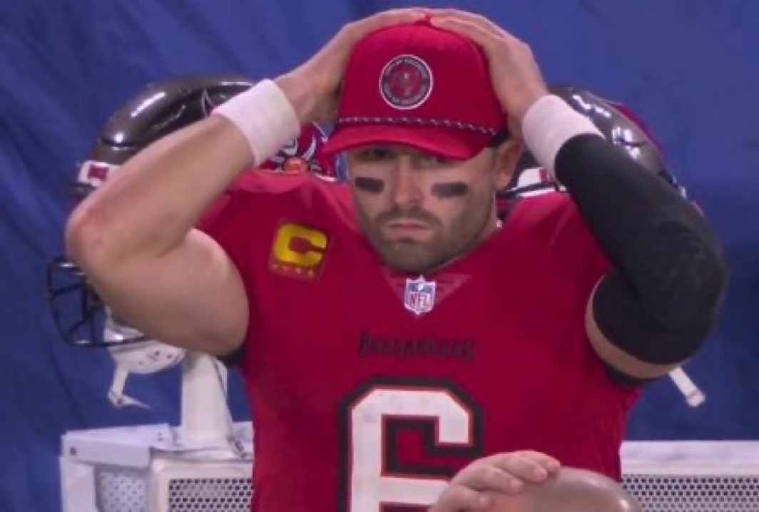 Baker Mayfield is the only QB in #NFL history to lose a playoff game while recording 80% CMP and 2 TD

😞