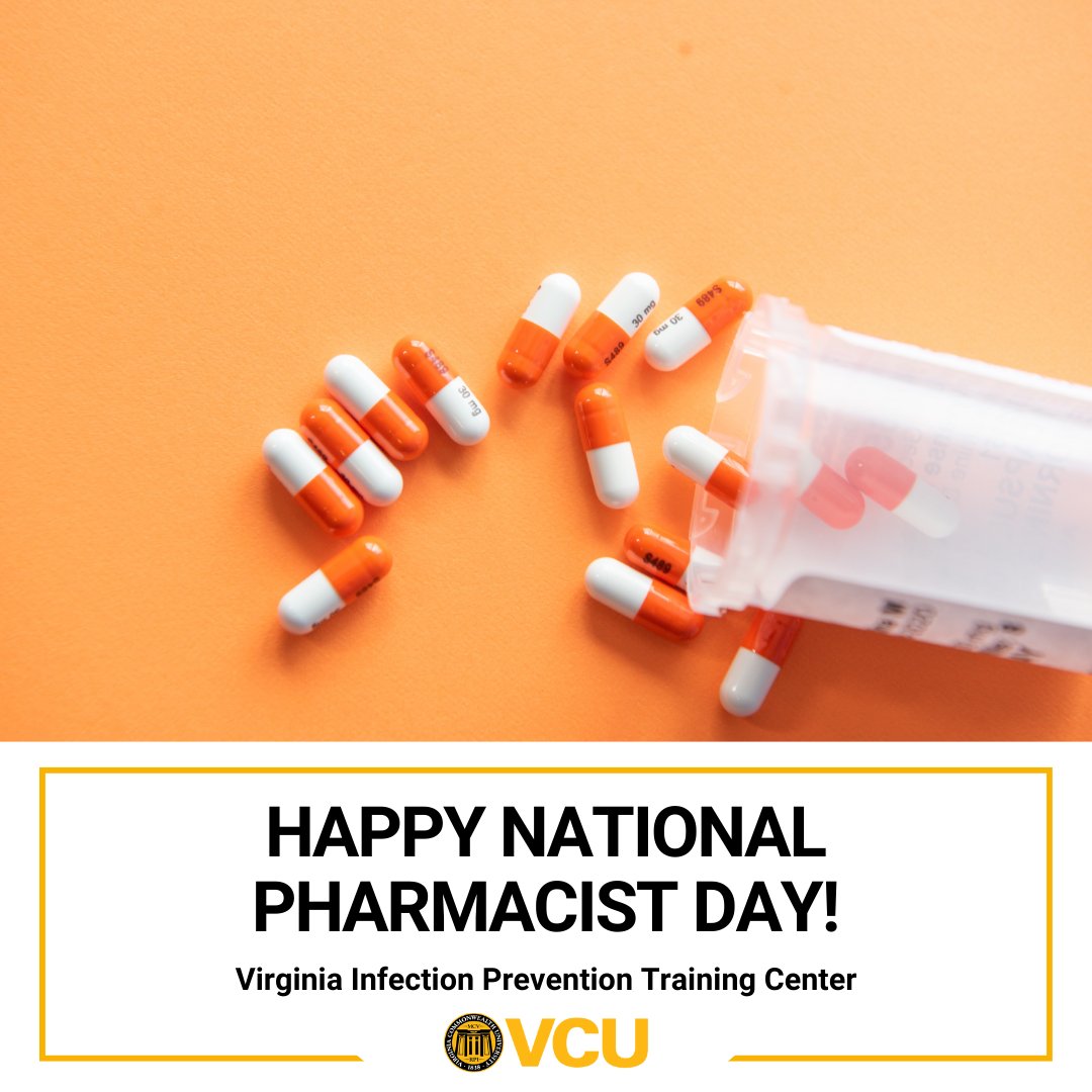 Virginia Infection Prevention Training Center (@viptc) on Twitter photo Happy National Pharmacist Day! We appreciate all that pharmacists do to keep patients safe and prevent infections. In addition to our ASP courses, we also offer an IP in Pharmacy course. All courses can be found in our directory: viptc.vcu.edu/i-want-to-lear…
#NationalPharmacistDay Happy National Pharmacist Day! We appreciate all that pharmacists do to keep patients safe and prevent infections. In addition to our ASP courses, we also offer an IP in Pharmacy course. All courses can be found in our directory: viptc.vcu.edu/i-want-to-lear…
#NationalPharmacistDay