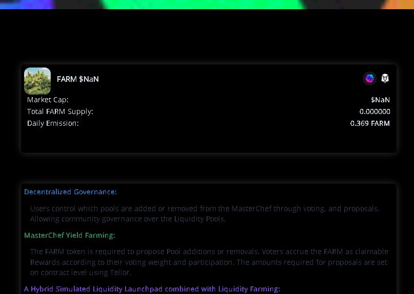 PulseChainFun's tweet photo. PCF FARM token has been deployed with total supply of zero. DAPP is now being deployed and starting block will be announced shortly. FARM CA 0x46685E01759dea5fc750CBE9959B233718Ee70c1 https://t.co/v5ysIeYGb4