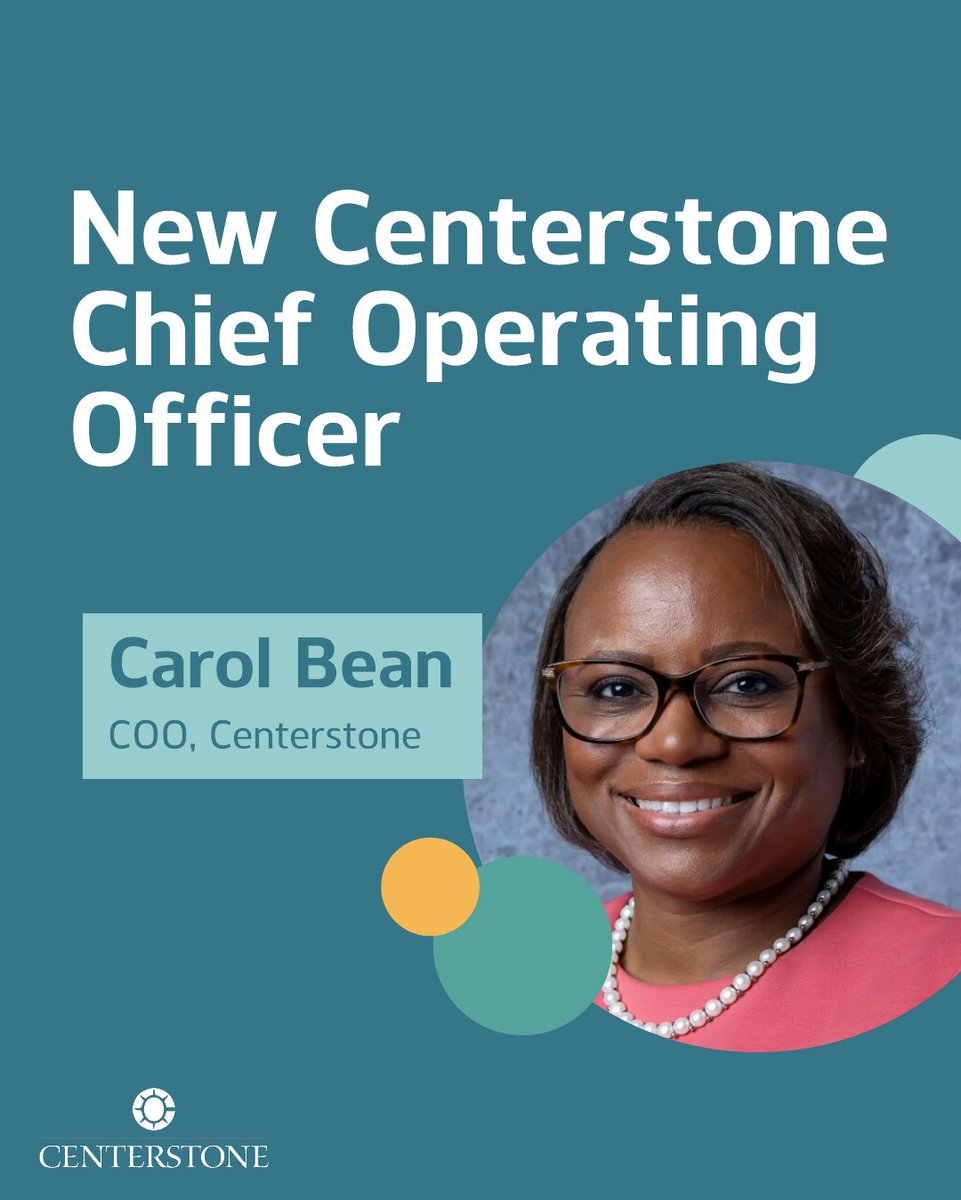 Centerstone's tweet image. Carol Bean has been named Chief Operating Officer for Centerstone! 

Read more: centerstone.org/news-events/ne…

#NewCOO #Centerstone #nonprofitleadership #executiveboard