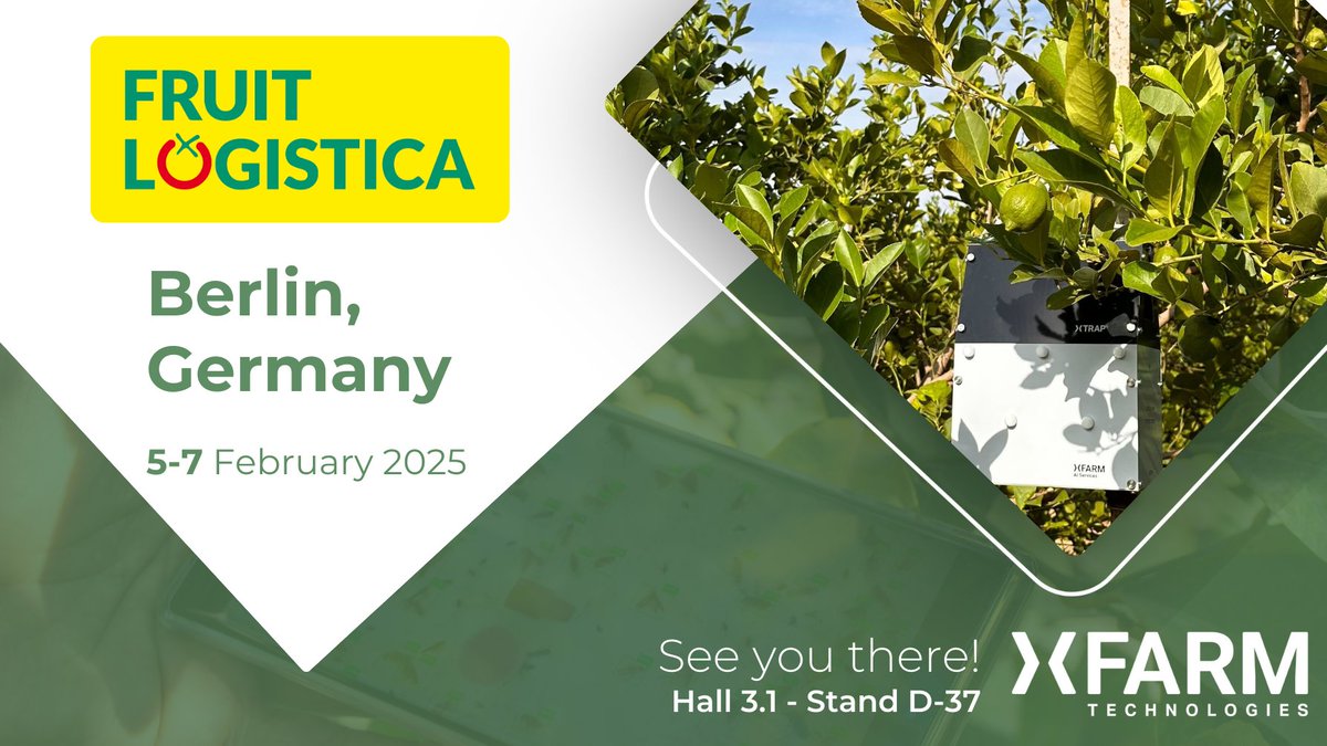 xFarm Technologies (@helloxfarm) on Twitter photo See you at <a href="/Fruit_Logistica/">🍉 FRUIT LOGISTICA 🍏</a> in Berlin 🇩🇪🍏📲
#xFarm #FruitLogistica #agtech #agriculture #sustainability #xFarmTechnologies See you at <a href="/Fruit_Logistica/">🍉 FRUIT LOGISTICA 🍏</a> in Berlin 🇩🇪🍏📲
#xFarm #FruitLogistica #agtech #agriculture #sustainability #xFarmTechnologies