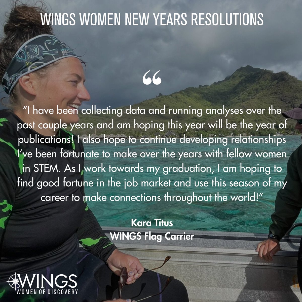 🌟 New Year, New Resolutions! 🌟 This week, we’re excited to share the final New Year’s resolutions of the incredible WINGS women explorers. Today, we’re featuring Kara Titus and Alison Jones! Click the link in our bio to read all of the WINGS women New Years Resolutions!
