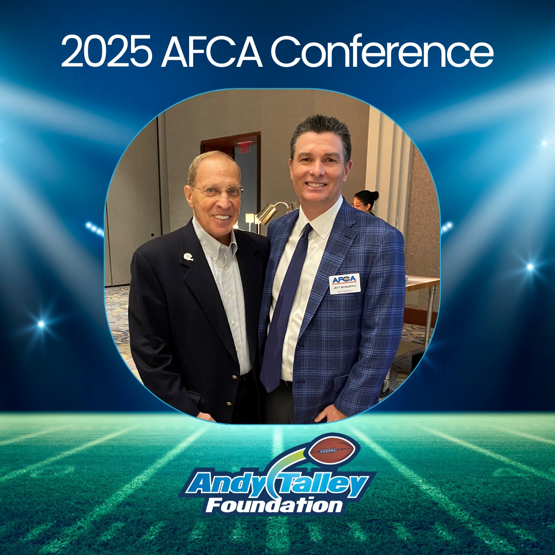 TalleyBoneMarro's tweet photo. We are proud to announce @NMDP_org Get in the Game is now the official philanthropic partner of the @WeAreAFCA, the premier organization for football coaches at all levels of competition. Pictured here is Coach Talley with AFCA President Jeff McMartin. #getinthegame #andytalley https://t.co/cNybZyEok0