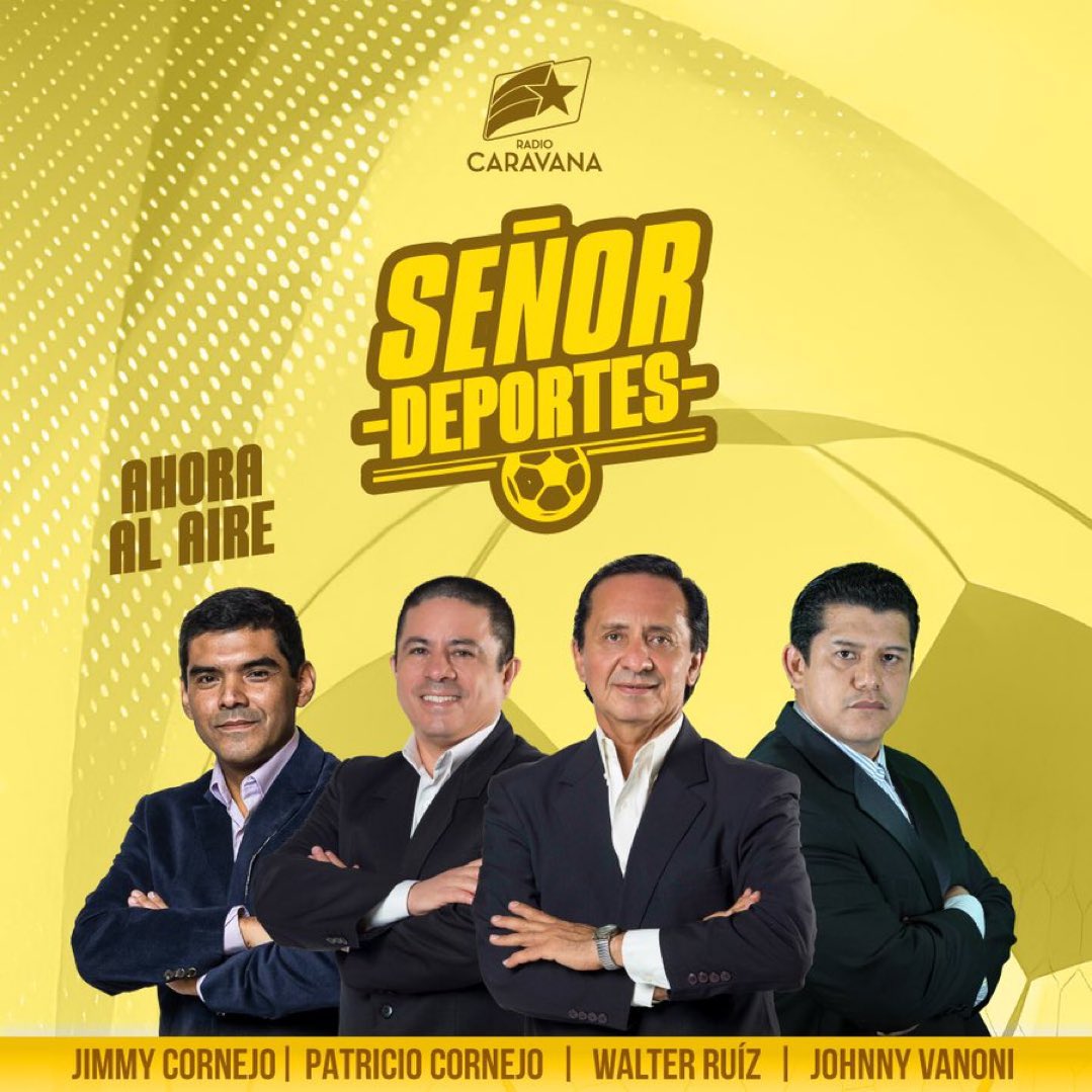 Caravana750's tweet photo. 🔴 AL AIRE EN #SeñorDeportes 🎙⚽️

🎙 #WaterRuizJaen
🎙️ @PatoCornejo 
🎙 @jcornejo750 

Escúchanos en https://t.co/ShrThDXqaw o en nuestra app 📲 https://t.co/7CDRKQA26W