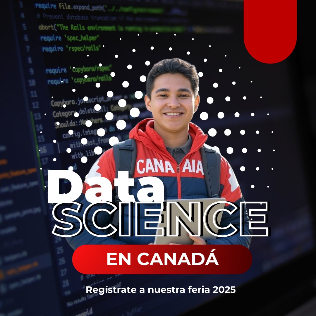 ExploreCanadaCo's tweet photo. 🤖 Data Science
La ciencia de datos está revolucionando todas las industrias. Aprende a interpretar grandes cantidades de datos y conviértete en un profesional muy buscado en el mercado global. 📊🚀 https://t.co/Me7G5Ivm7B