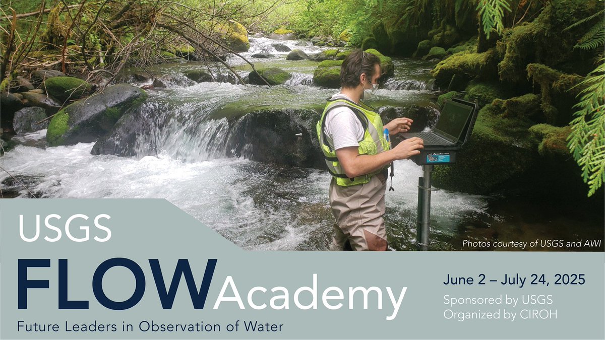UA_CIROH's tweet image. 🌊 Ready to dive into water research? Apply to the USGS FLOW Academy (June 2–July 24, 2025) for a hands-on, 7-week experience tackling real-world water challenges. 💧

🖱️ Apply by Jan. 27: ciroh.ua.edu/education-and-…
#USGS #FLOWAcademy #STEM
@AlabamaWater @USGS @USGS_Water