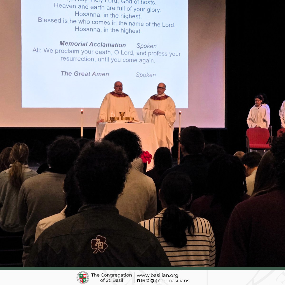 A big #thankyou to <a href="/AQInstitute/">The Aquinas Institute of Rochester</a>  for having Fr. John Huber co-celebrate an all-school #mass. It was a beautiful reminder of the strength of our shared #faith and #basilian #community.

#teacher #catholic #god #church #jesus #charity