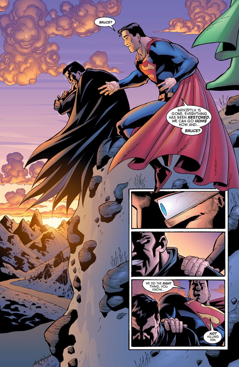 PersonaHearts5R's tweet photo. @Psuedo_Spectre The worst part about Emperor Joker is that he finally succeeded in breaking Batman to where Superman had to take his memories in order for him to be sane again https://t.co/DtiSPKd82Q
