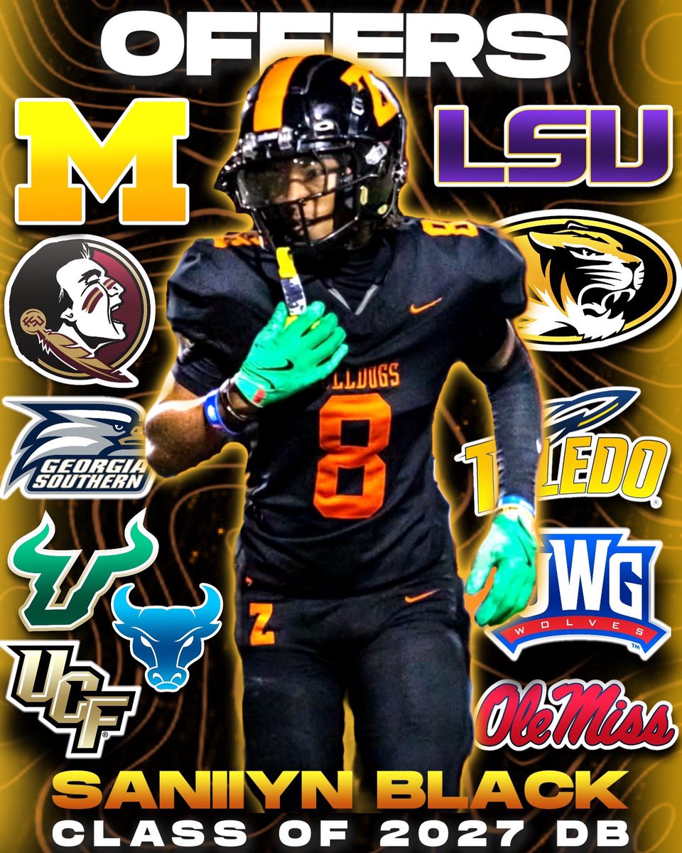 Offers for C/O 2027 DB <a href="/iiam5star/">Saniiyn Black</a> so far into his recruitment process🔥