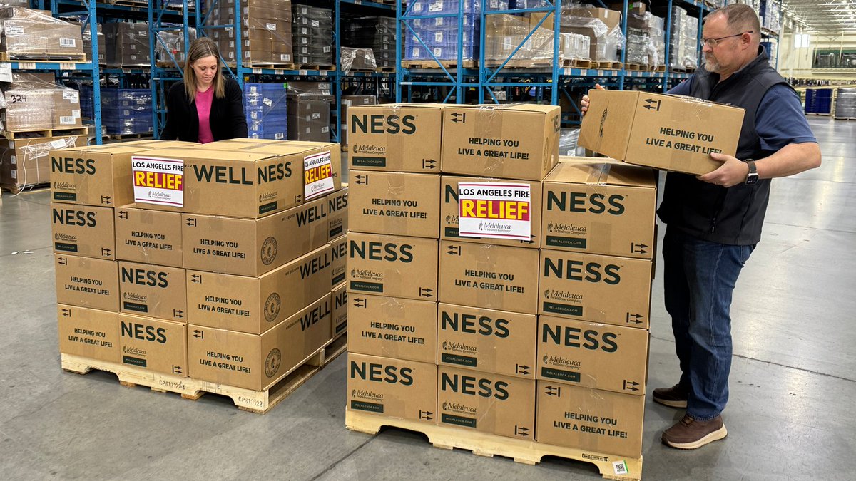 In the midst of the worst wildfires in Los Angeles history, Melaleuca is donating products to firefighters answering the call of duty. We're honored to provide relief. melaleuca.org/updates/melale…