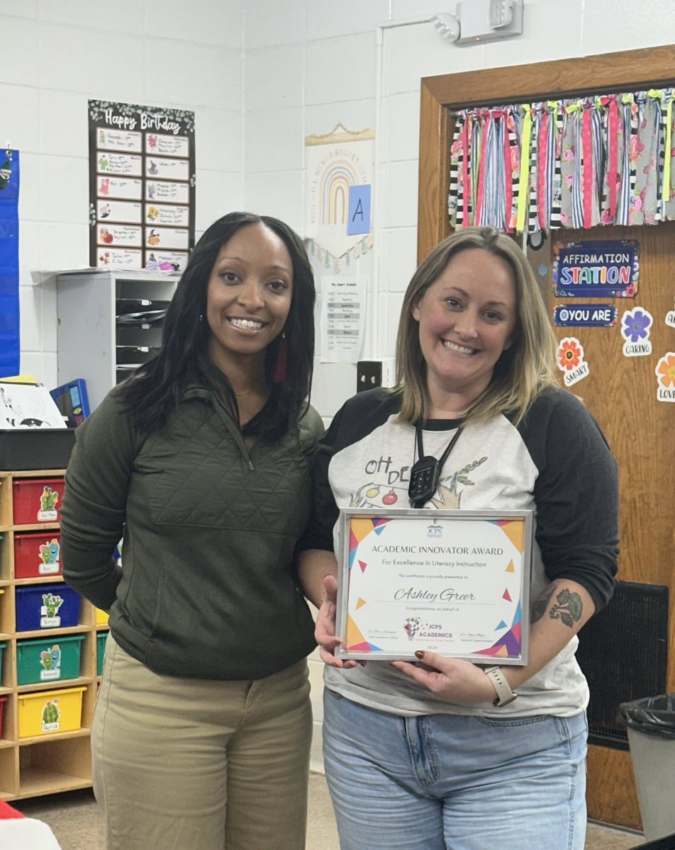 JCPSAcademics (@jcpsacademics) on Twitter photo We’re back at it! 🎉
Congratulations to <a href="/WhitneyYoungES/">Whitney Young Elementary School</a> teacher, Ashley Greer on being recognized as an Academic Innovator before winter break!
Ashley sets high expectations for her students and has embraced the HQIR with excitement and integrity!
Way to go, Ashley! 🎉 We’re back at it! 🎉
Congratulations to <a href="/WhitneyYoungES/">Whitney Young Elementary School</a> teacher, Ashley Greer on being recognized as an Academic Innovator before winter break!
Ashley sets high expectations for her students and has embraced the HQIR with excitement and integrity!
Way to go, Ashley! 🎉