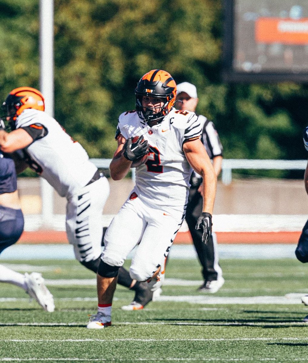 6ft 215lbs RB grad transfer 2x All Ivy
Princeton football captain 4 year starter

Career stats: 1,175 rush yds 272 rec yds 19TD 4.9 YPC 10 tackles 1 forced fumble (Special teams) 2024: 5.8 yards per carry

4.40 40yd, 565 squat, 40 inch vert, 345 bench, 365 hang clean

Highlights: