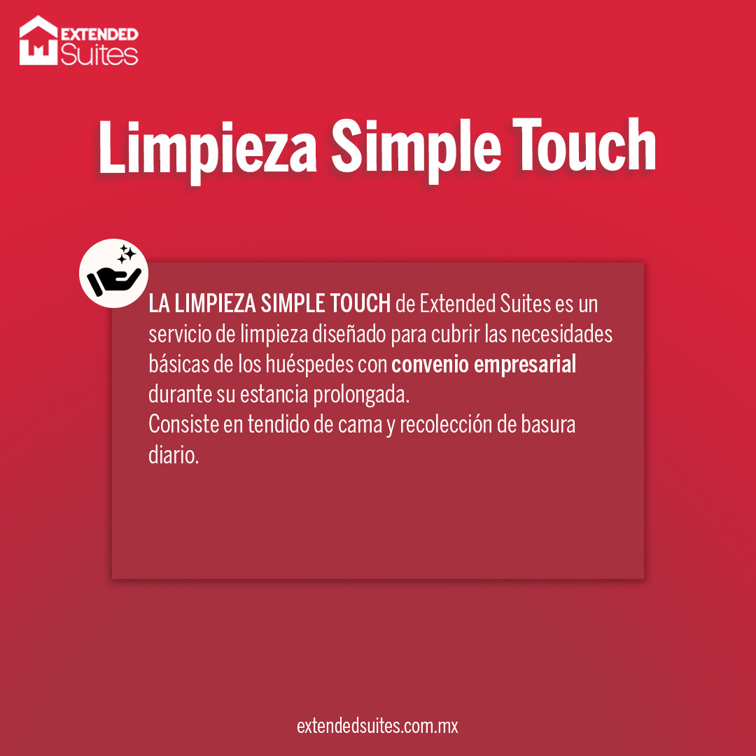 ExtendedSuites's tweet image. En Extended Suites cuidamos cada detalle con nuestra limpieza Simple Touch. 🧼✨ Habitaciones limpias, cómodas y listas para que disfrutes de tu estancia sin preocupaciones.
#ExtendedSuites #SimpleTouch #ComodidadQueSeSiente