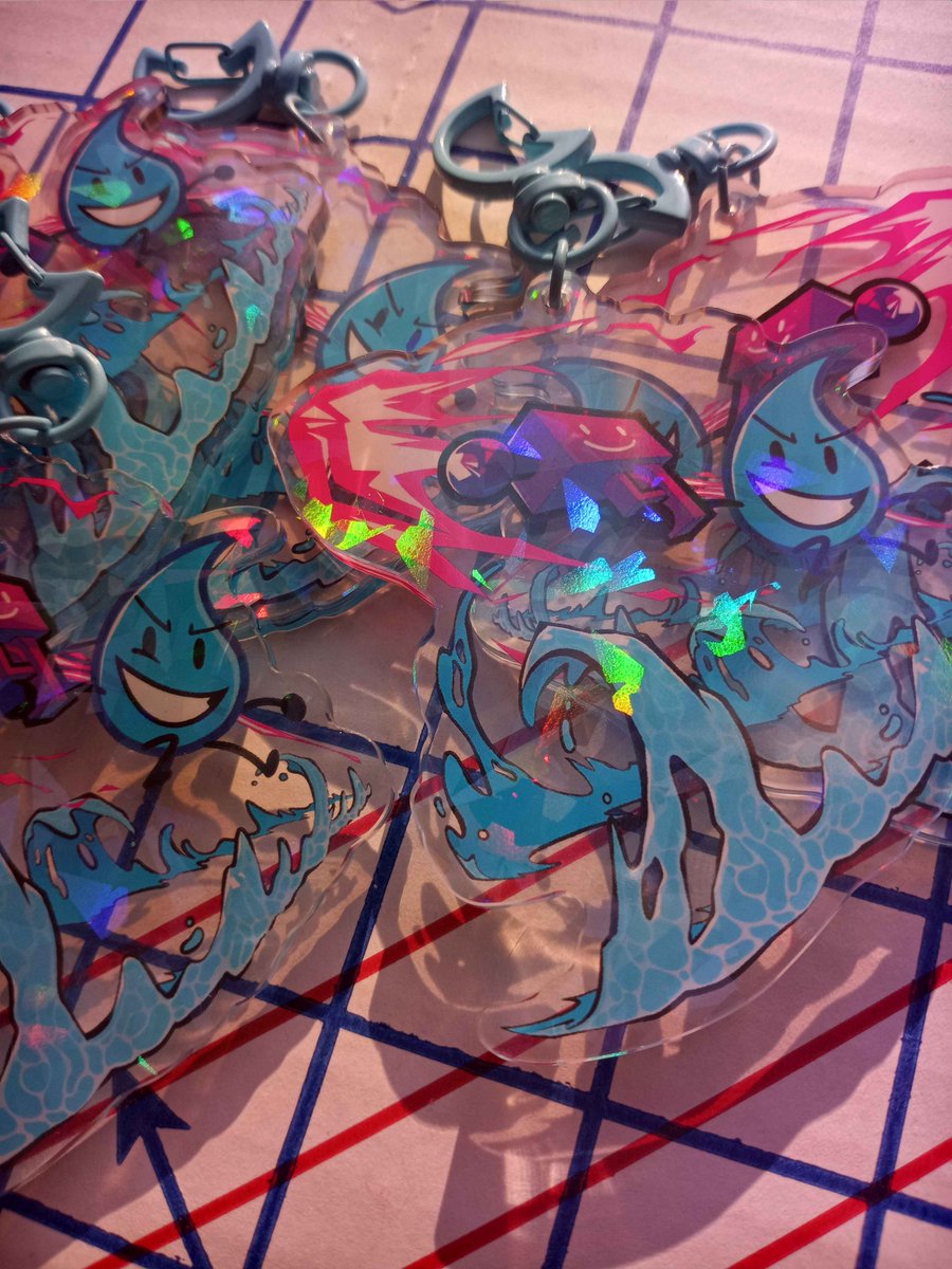 Scrambled_Eggu's tweet image. Limited batch of TEARDROP HOLO charms will also be going up VERYYY soon!! This one was super fun to draw! #osc #tpot #bfdi #teardrop