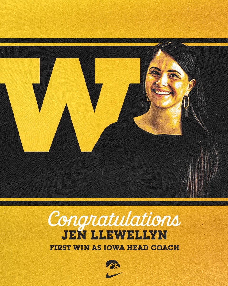 First win in the 𝙅𝙚𝙣 𝙇𝙡𝙚𝙬𝙚𝙡𝙡𝙮𝙣 𝙀𝙧𝙖!...

Friday's victory over Brown University was a milestone moment for Jen Llewellyn, securing her first win as Head Coach of the Iowa Hawkeyes!

#Hawkeyes