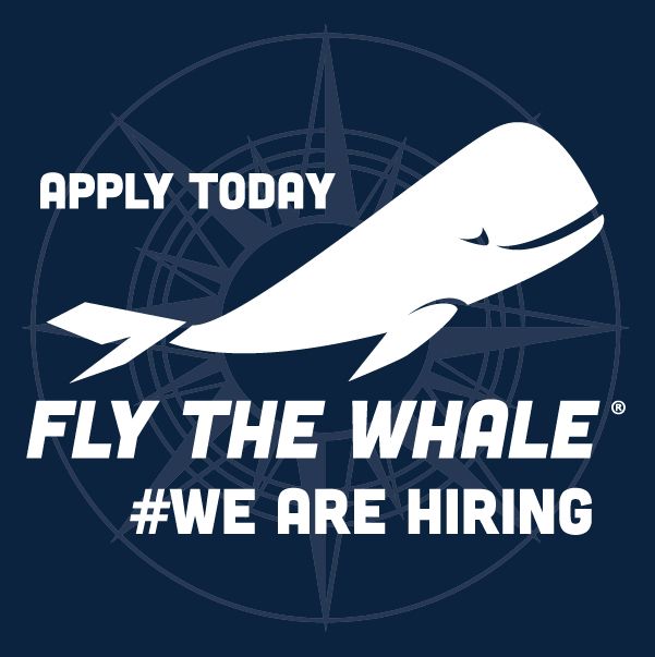 Fly The Whale is Hiring!
Multiple positions are available!
Go to: flythewhale.com/careers/ and apply TODAY!
• Assistant Chief Pilot—USVI
• PIC Pilot—USVI
• GM of Caribbean Maintenance —USVI
• Aircraft Maintenance Technician —HVN/CT
• Station Agent —Block Island/Westerly, RI