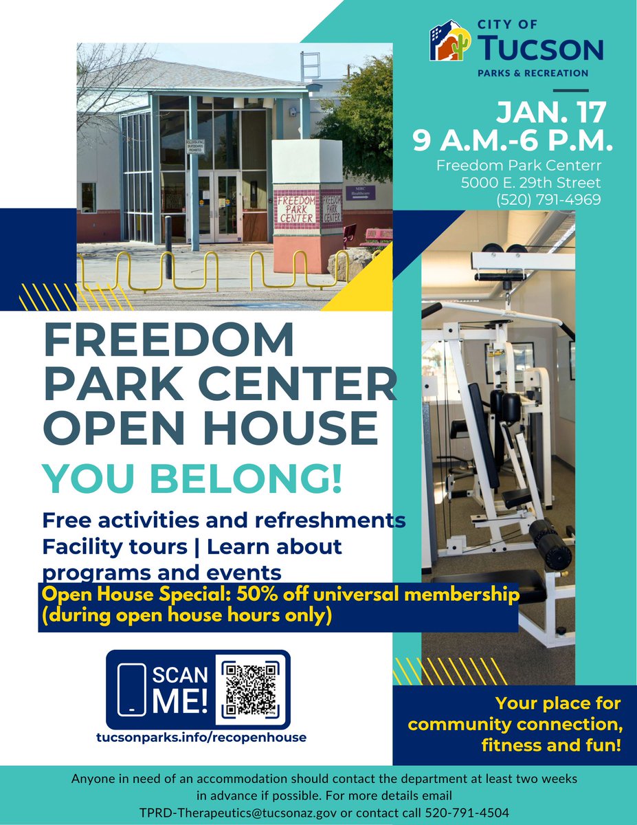 29thrive's tweet image. Freedom Park Center Open House 
Friday 1/17 9am-6pm
5000 E 29th Street 

🆓Free activities and refreshments!
👥Learn about programs and events for all ages!