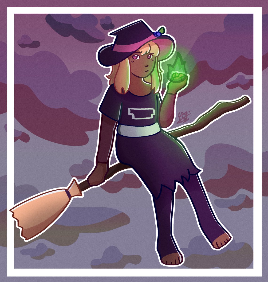 fenetsuko's tweet photo. Do we love witches? OFC WE LOVE WITCHES (allya fanart yayyy) #art #digitalart #hopsmp https://t.co/ZZDaYKPr1G
