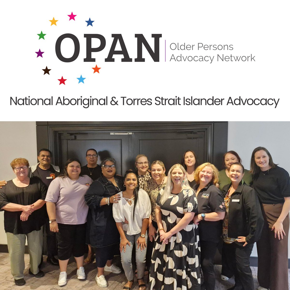 Our Aged Care Advocate Valder with attendees at the OPAN National Aboriginal &amp; Torres Strait Islander Advocacy Meeting in Sydney.