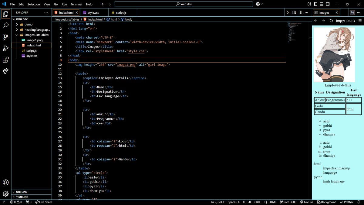 AnkurAshish05's tweet image. Today I started my web dev journey.
Starting off from basic html css and javascript
lets see how it goes, ill keep you updated :)
#WebDevelopment #htmlandcss