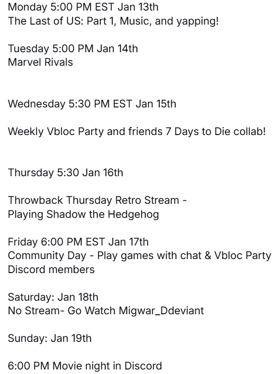 Weekly Twitch Stream Schedule! Check it out!
twitch.tv/winternoon