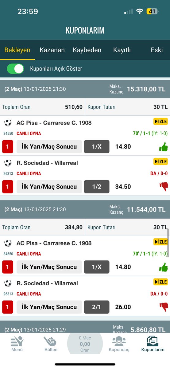 kriptokeremm2's tweet photo. @RiskSifir @RiskSifir villareal verince hepsini onla birleştirmiştim sağlık olsun abi kendimi asmaya gidiyorum https://t.co/W8UWkwYC2o
