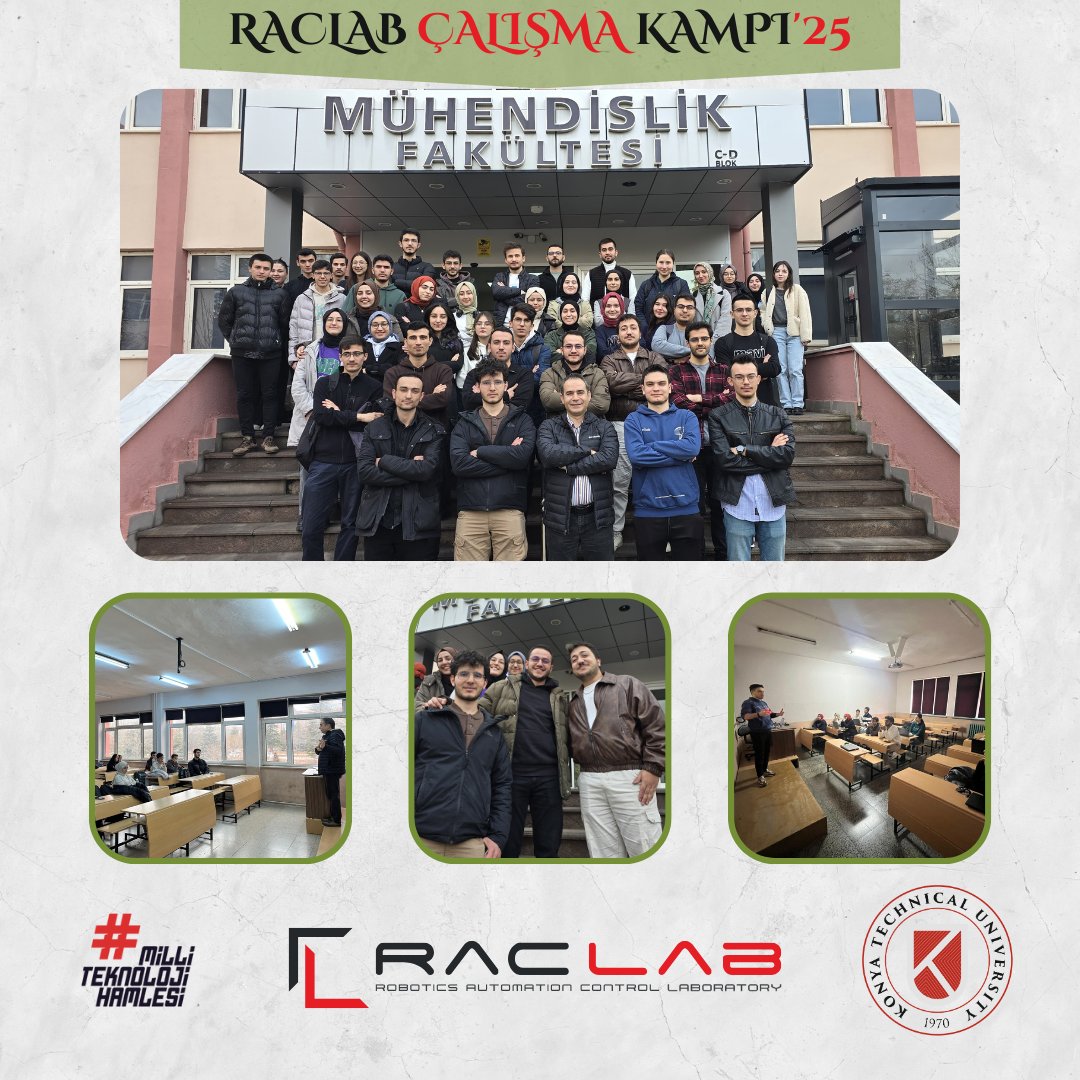RACLAB 7. Kış Çalışma Kampı.

Desteklerinden dolayı <a href="/kapsulteknoloji/">Kapsül Teknoloji Platformu</a>'ye teşekkür ederiz.

"Başarı Asla Vazgeçmeyenlerindir"

#raclab #ktun #milliteknolojihamlesi #konya #konyateknikuniversitesi