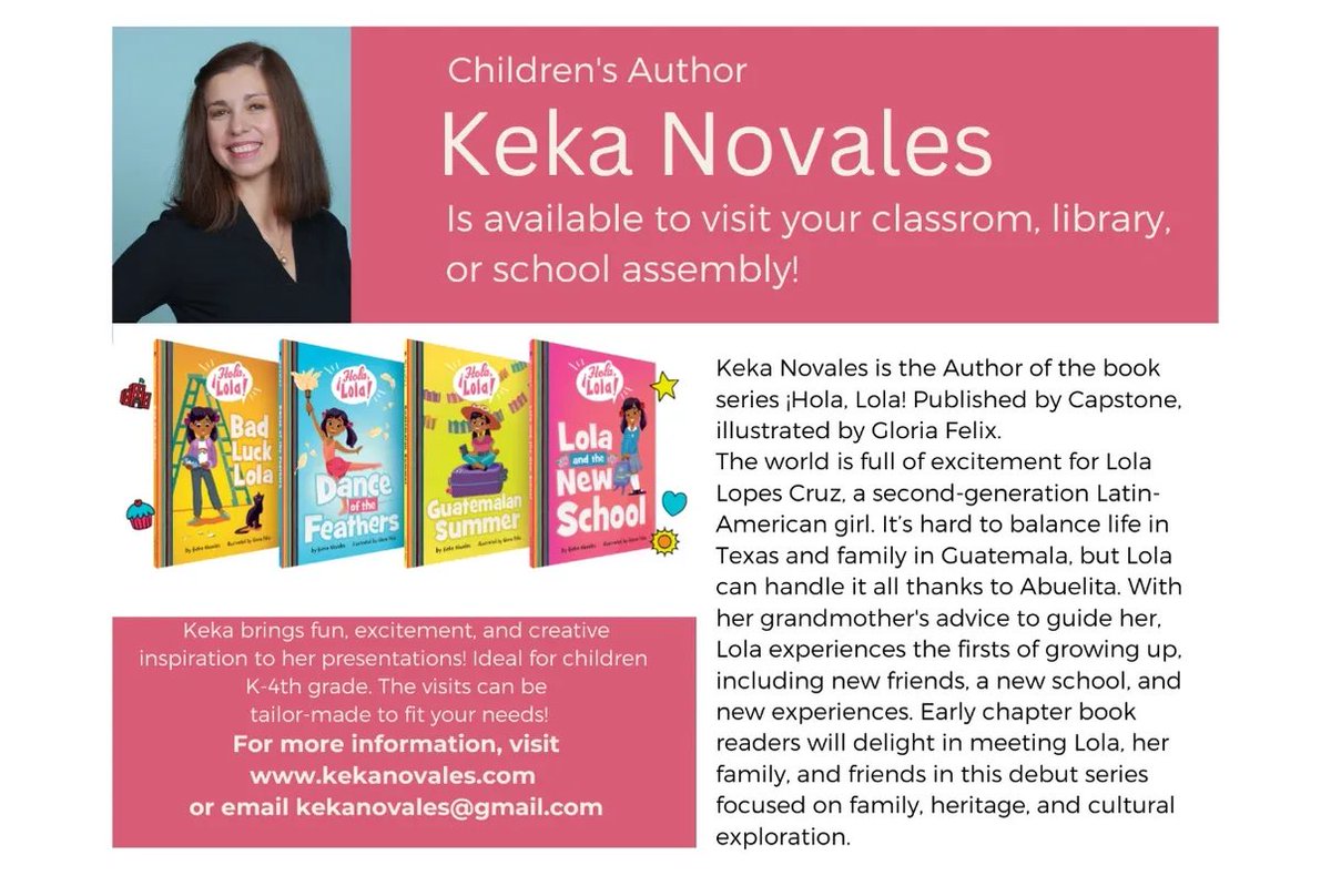 KekaNovales's tweet image. My first event this year! When 1/15/25 where: Decatur Public Library at 5:30 pm! Come learn about my author journey, learn to write stories and more! See you soon 😊 #authorevent #Decatur #januaryevent #decaturtx #communityevents