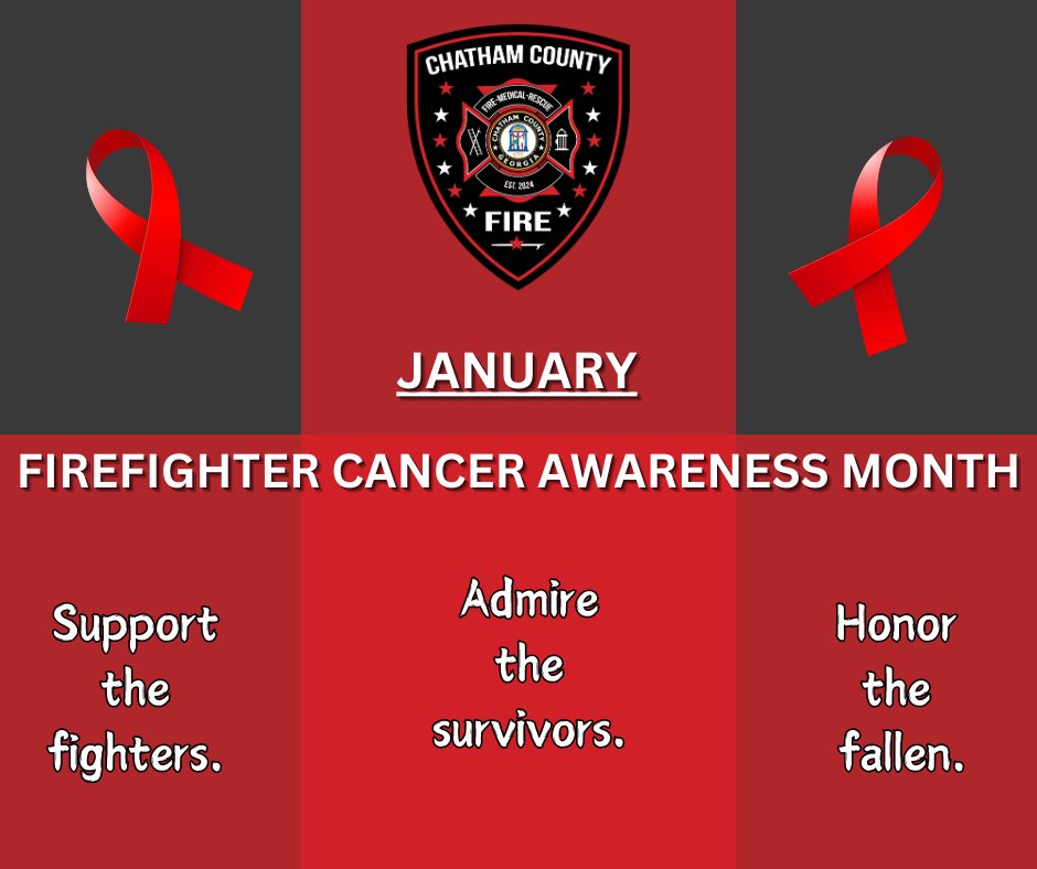 ChathamCoFire's tweet image. January is Firefighter Cancer Awareness Month.
Firefighters face a 9% higher risk than the general population in getting cancer and 14% increase of mortality of those diagnosed.
#firefightercancerawareness #CCFD
