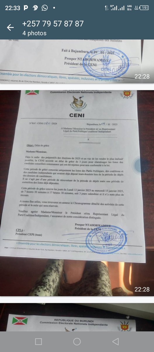 Nous sommes inquiets d'une crise soit de leadership ou d'infiltration qui minerait la CENI. Des documents apparemment authentiques  autorisant la reconstitution des listes pour les communales. Les CEPI les rejettent et la CENI ne dément pas. Mésentente ou ingérence à la CENI?