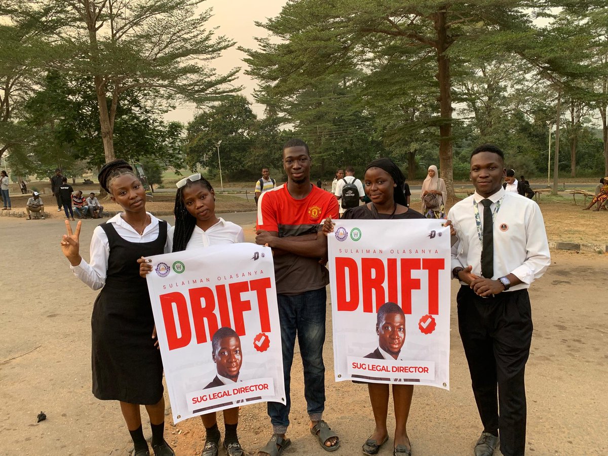OOUSUGLD's tweet photo. Fine boys and girls endorse Drift!🤭
Anytime, anyday, Mr Reliable dey for you.
All Mr Reliable wants is that the struggles of students are eased and to see them win. In Latin, we say, Victoria Ascerta!
#DriftForLegalDirector
#MrReliableIsHere
#AltruisticAdvocacy https://t.co/NoCgZzrjzg