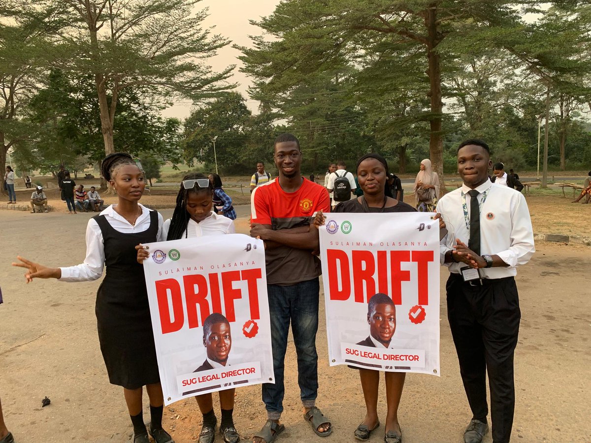 OOUSUGLD's tweet photo. Fine boys and girls endorse Drift!🤭
Anytime, anyday, Mr Reliable dey for you.
All Mr Reliable wants is that the struggles of students are eased and to see them win. In Latin, we say, Victoria Ascerta!
#DriftForLegalDirector
#MrReliableIsHere
#AltruisticAdvocacy https://t.co/NoCgZzrjzg
