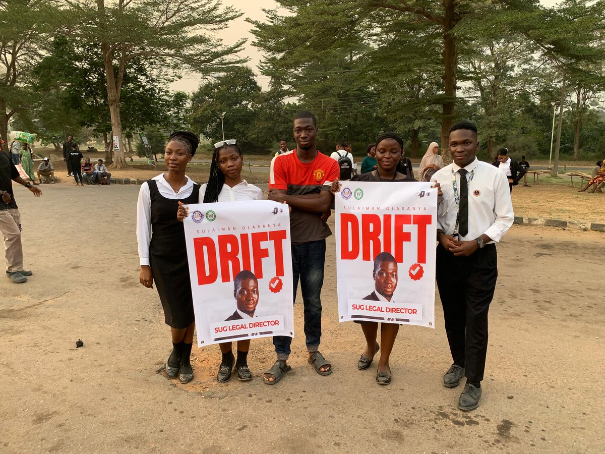 OOUSUGLD's tweet photo. Fine boys and girls endorse Drift!🤭
Anytime, anyday, Mr Reliable dey for you.
All Mr Reliable wants is that the struggles of students are eased and to see them win. In Latin, we say, Victoria Ascerta!
#DriftForLegalDirector
#MrReliableIsHere
#AltruisticAdvocacy https://t.co/NoCgZzrjzg