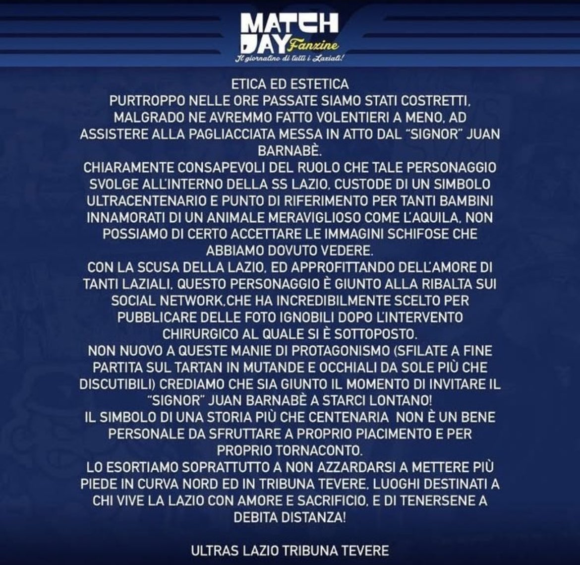 GiGiSSLazio's tweet image. La perfezione in un comunicato.

#Bernabe 👋🏻🤡