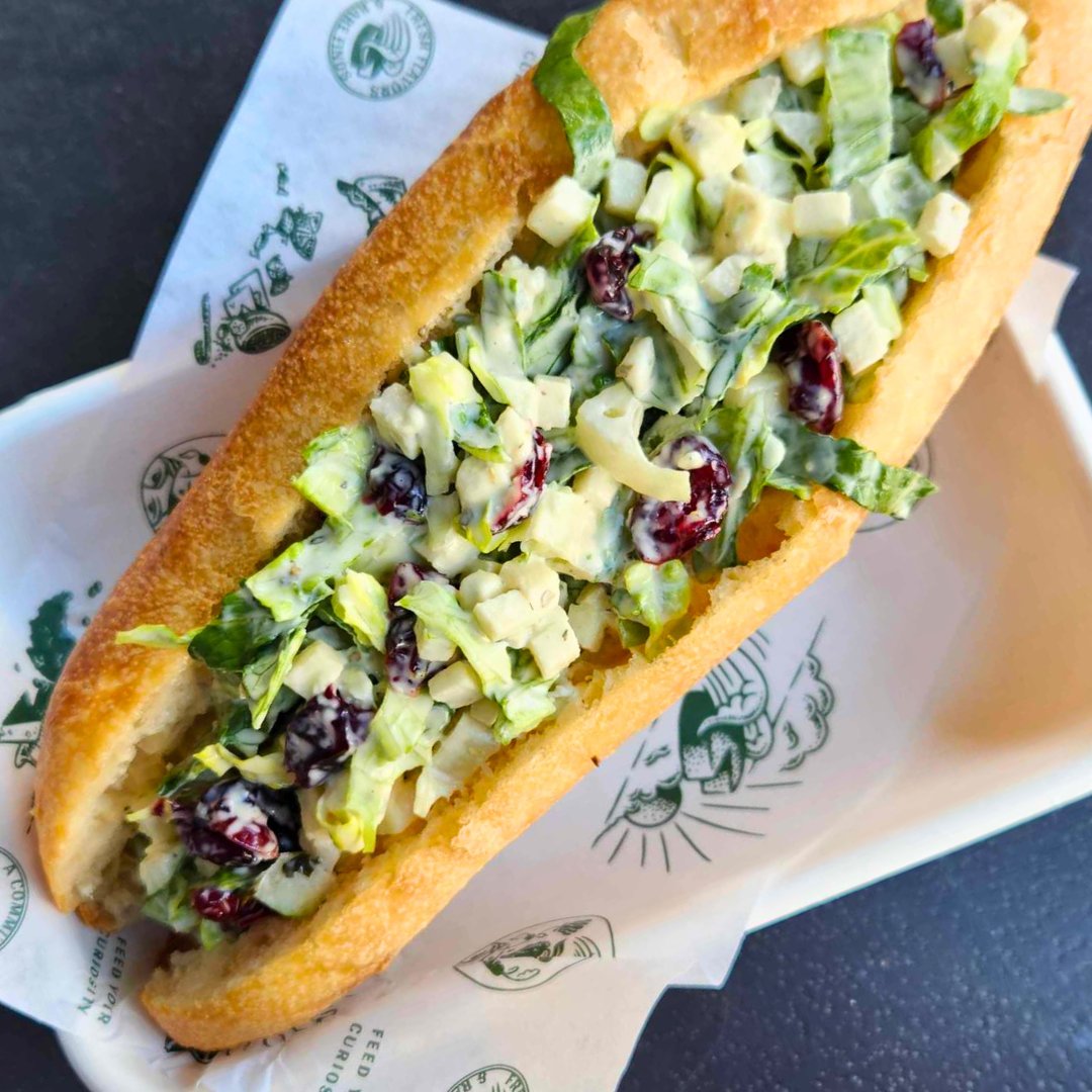 WEEKLY SPECIAL: Michigan Salad Sandwich: Chopped Romaine, Dried Cherries, Chopped Apple, and Creamy Italian Dressing served COLD on an ABC Olive Oil Hoagie.

Available: Jan 13th - 18th