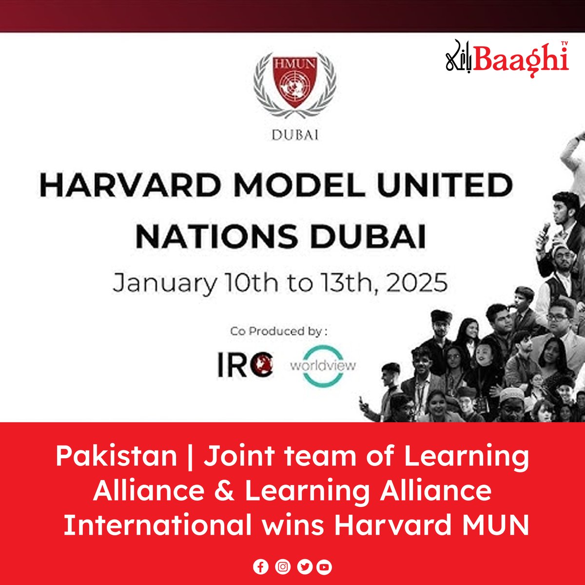 BaaghiTV's tweet photo. Pakistan | Joint team of Learning Alliance & Learning Alliance International wins Harvard MUN
#BaaghiTV #Pakistan #International #HarvardMUN2025 #LearningAlliance #LearningAllianceInternational #Education #EducationSector #GlobalRecognition #Diplomacy #Leadership #AcademicProwess #Dubai #BestDelegationAward #PakistaniDelegation #ModelUnitedNations
https://t.co/KO6m1N8MkY