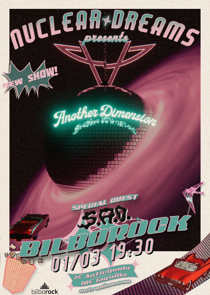 NuclearDreams's tweet photo. .ya era hora… NOS VEMOS EL SABADO 1 DE MARZO EN BILBOROCK presentando ANOTHER DIMENSION junto a los grandes de Sistemak Arriskutsuak Dira ! Estamos preparando un show bastante completito 🤠🦄
.entradas: https://t.co/0ANPOjE2KX https://t.co/9yw6l7Gyla