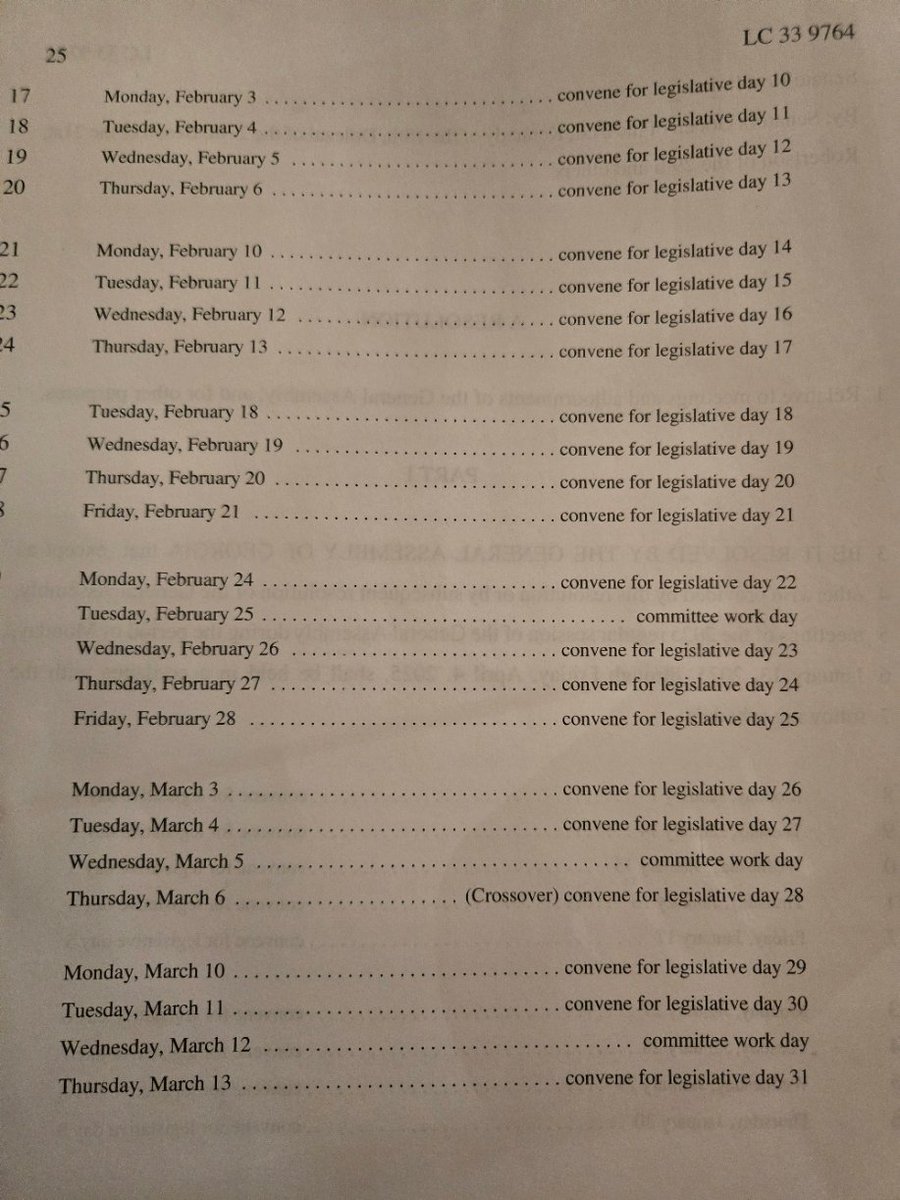MayaTPrabhu's tweet photo. The most important piece of legislation for the session has hit our desks: THE ADJOURNMENT RESOLUTION FOR ALL 40 DAYS!!

Crossover will be March 6.
Sine Die will be April 4 (a Friday).

#gapol https://t.co/QTC6I86wqO