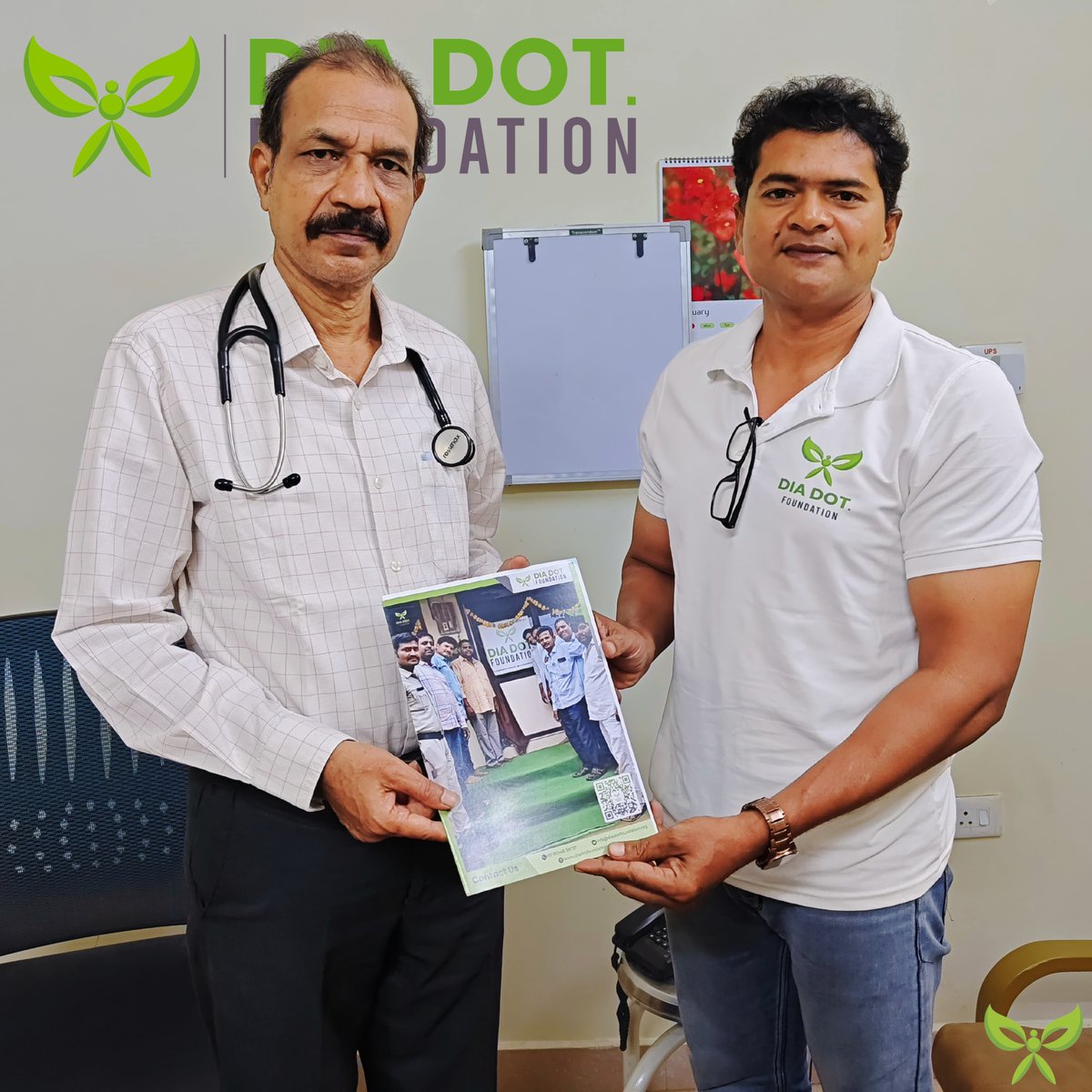 DiaDot_F's tweet photo. A memorable moment as our founder, Hussen Kirmani, met Dr. Rafic. Md (MBBS, PGDCC), a highly regarded cardiologist from Nellore Hospital.

Dr. Rafic’s guidance and dedication to healthcare will play a pivotal role in our upcoming Medical Camp. 

 #diadotfoundation #medicalcamp https://t.co/qLgHpzLUk8