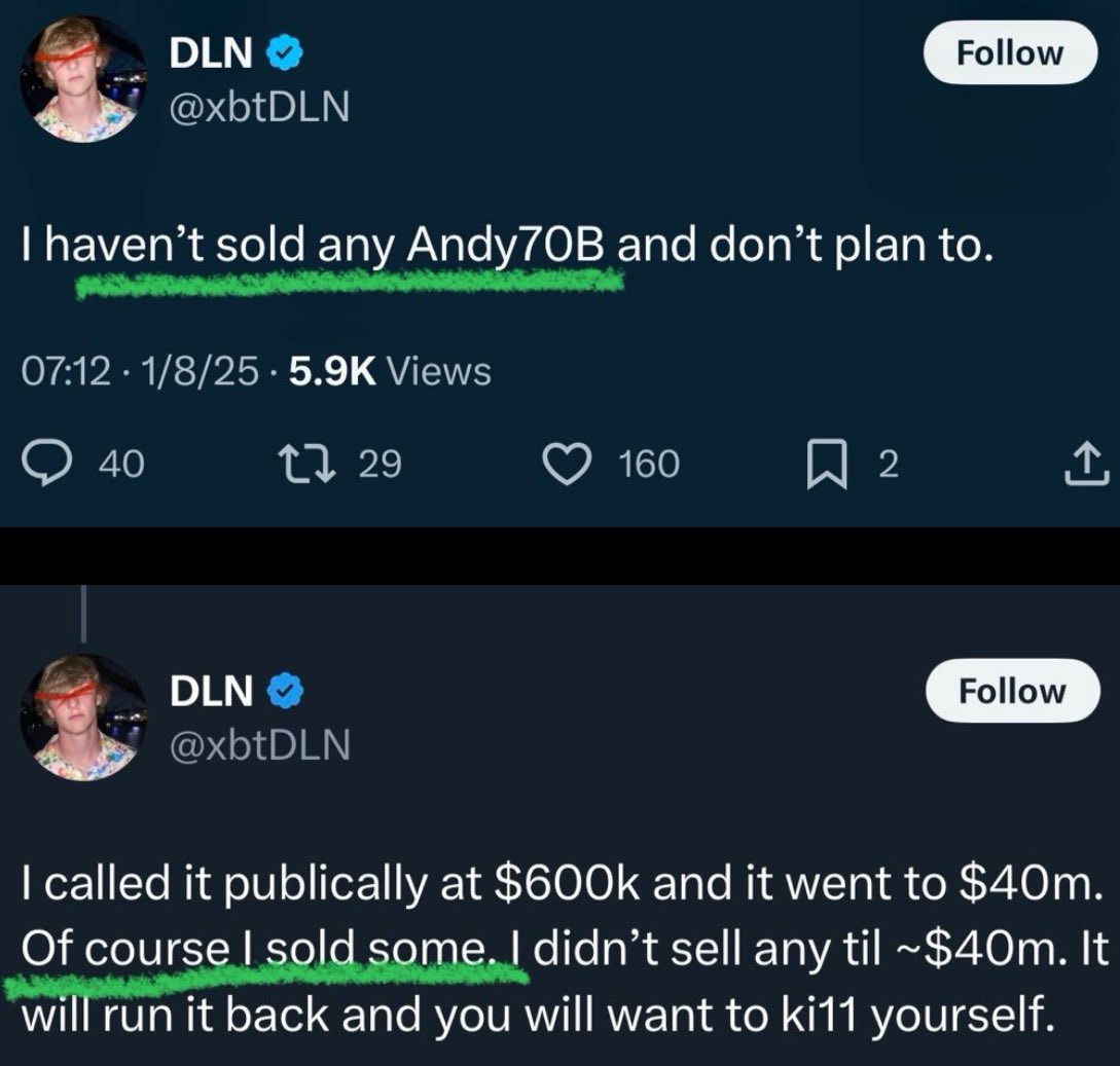 thepolardao's tweet photo. @Andy70bsol_ You can use this market crash to disappear into irrelevancy

The PUMP and DUMP cabal Farm is OVER

#SCAM69 was delisted from $JUP because it's a FRAUD

The FIRST and REAL #ANDY70B from @truth_terminal 8VAAYfKHhiRysjn4fTjgTAn3QfgDFFAC2Yh7gNd142Jo

@bio7ss @zachxbt @Habibi_Sherlock https://t.co/0XcRUQjnBe