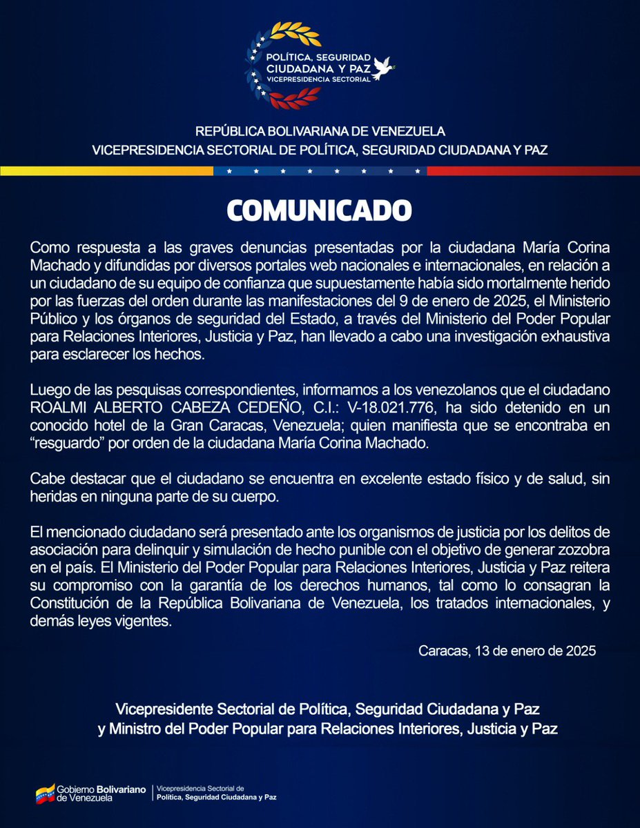 MichelCaballero's tweet photo. La señora Suju había dicho que el escolta de María Corina estaba herido de bala y no había recibido “atención médica oportuna”.

¿Y ahora qué dirá?👀 https://t.co/rcfXAhvOPe