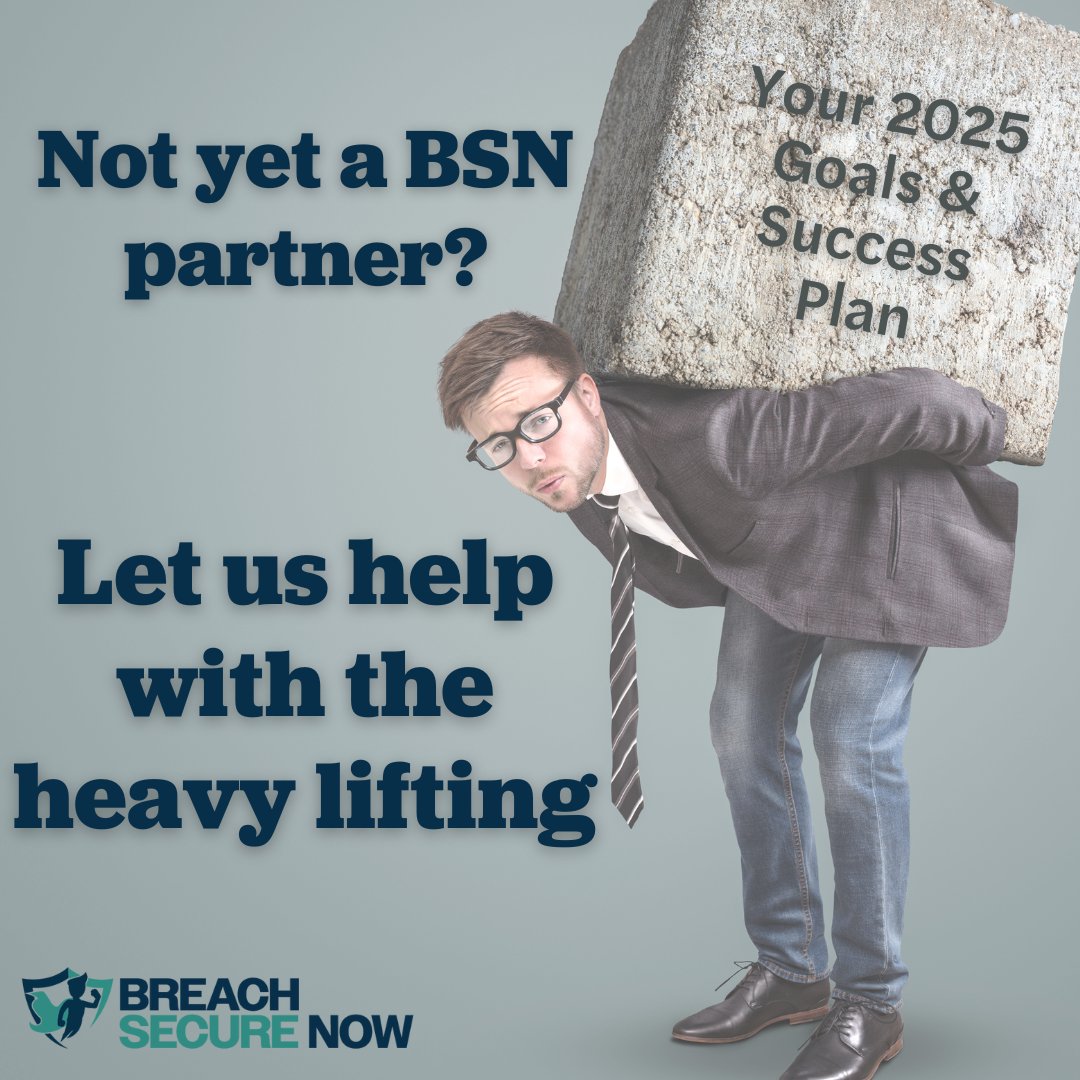 2025 goals? Let Breach Secure Now handle the heavy lifting! 💪 

We’ve got marketing assets, cybersecurity training, phishing tools, AI readiness assessments, HIPAA resources &amp; more. 

Start strong: breachsecurenow.com 

#MSP #Cybersecurity #AItools