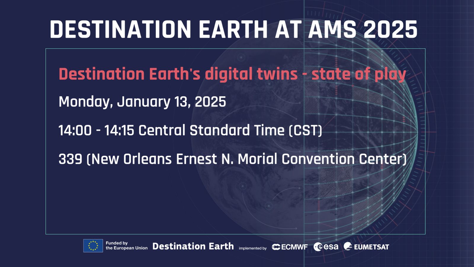 ECMWF on X: &ldquo;🌍🌐 Discover the latest advancements of #DestinE at 